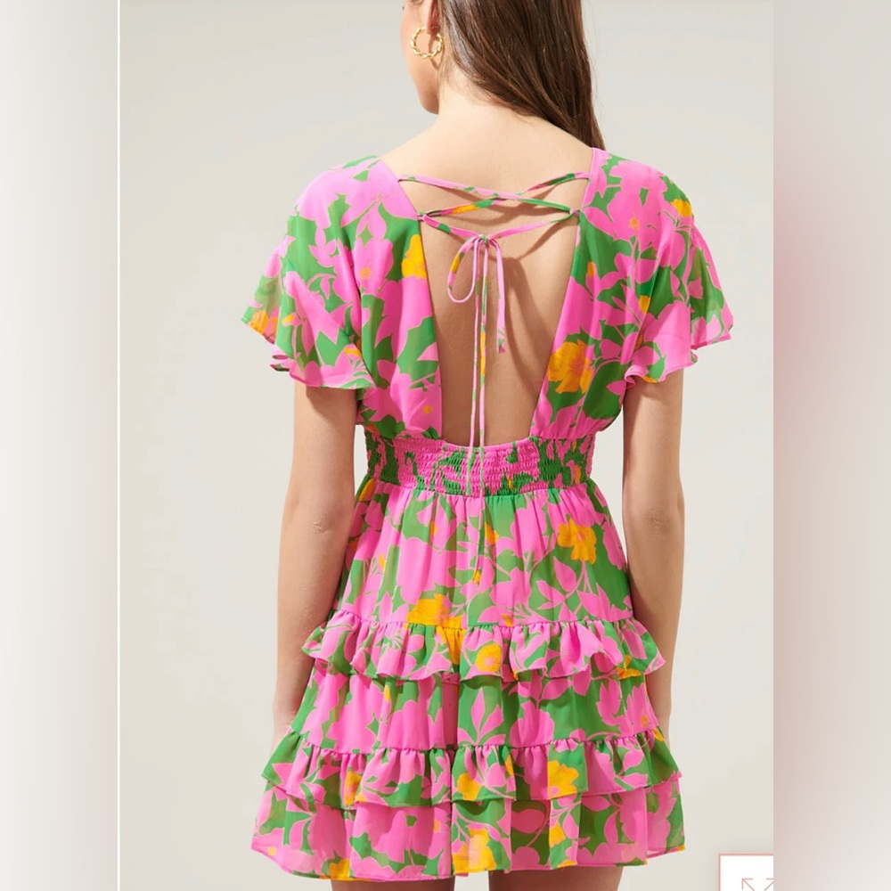NWT Sugarlips Granita Floral Starcrossed Mini Dress S